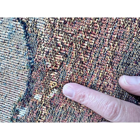 Leaping Deer Reindeer Christmas Vintage‎ Tapestry Afghan Throw 50x60 Cheri Blum - Picture 6 of 9